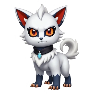 Edgy Cool Kawaii Litten-Absol-Pokémon Full Body sticker