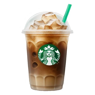 Starbuck ice coffee with ice cubes sticker