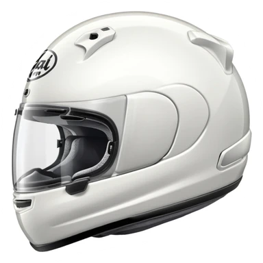 White Arai motorcycle helmet sticker