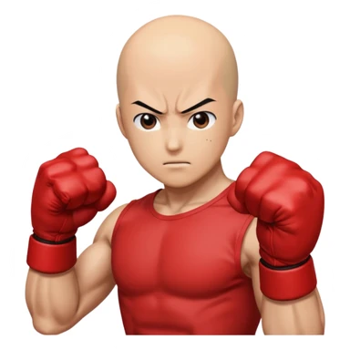 Saitama red hand punch sticker