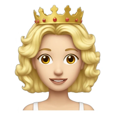 une-femme-blonde-avec-une-couronne- sticker