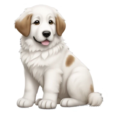 Puppy Great Pyrenees with Brown Ears  sticker