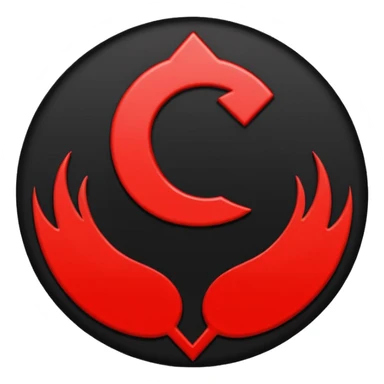 Círculo totalmente negro, adentro del círculo un símbolo de encendido y apagado en color blanco a un lado del símbolo la letra N el color rojo sticker