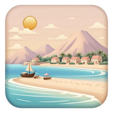 A very aesthetic travel with pastel beige  tones sticker