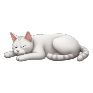 Sleeping cat around city sticker