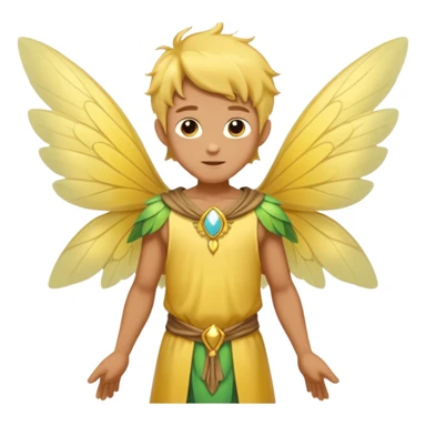 yellow male fairy, tan skin sticker