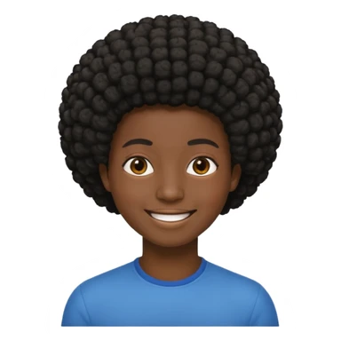 short afro sticker