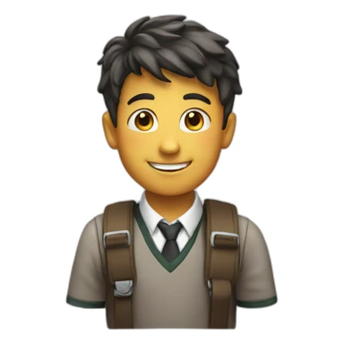happy schoolboy sticker