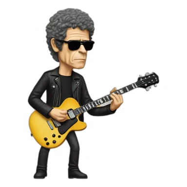 lou reed standing playing guitar sticker