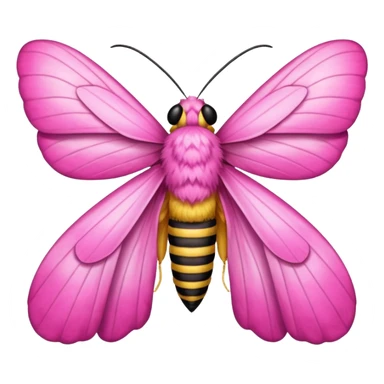 Can you generate a Dryocampa rubicunda a.k.a Rosy maple moth emoji sticker