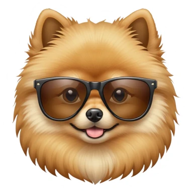 pomeranian in cool sunglasses sticker