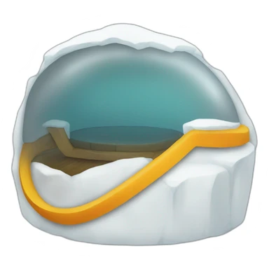 Create an emoji representing our team's cool vibe inside the igloo!  sticker