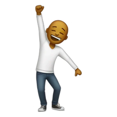 A man do a dab sticker