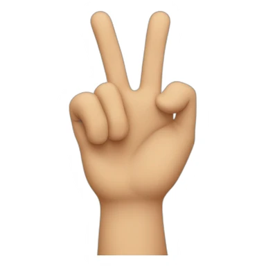 Hand making a W shape sticker