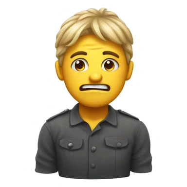 Smiley with Jealousy Expression sticker