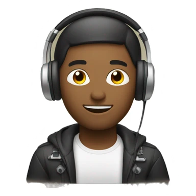 Video editor wearing apple headphone sticker