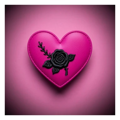 cute emo heart with a stitched patch sticker