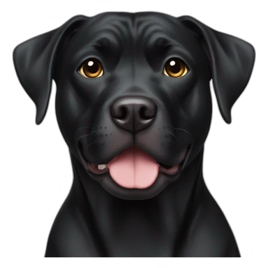 Black Pitbull lab mix sticker