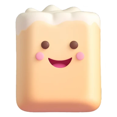 a single plain unroasted marshmallow sticker