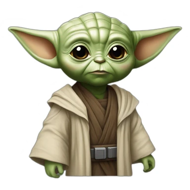 Bebe yoda avec mandalorian sticker