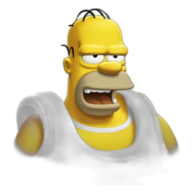 Homer Simpson su taureau sticker