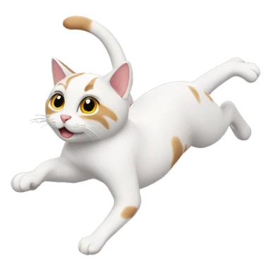 Cat doing a backflip sticker