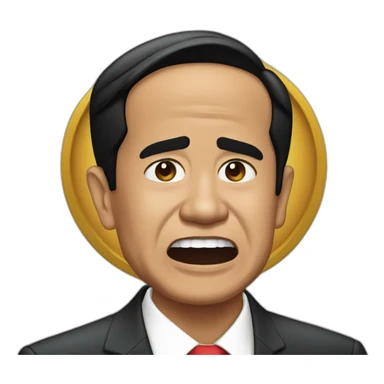 crying emoji president Jokowi sticker