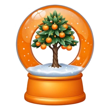 Orange Snow Gloebe sticker