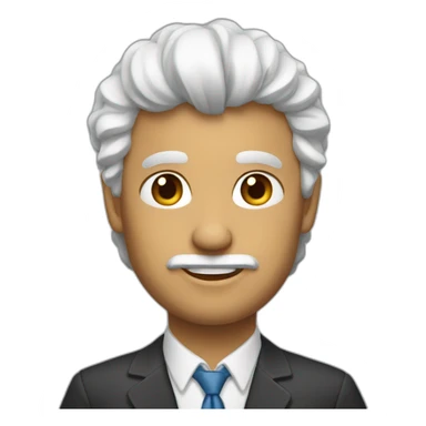 Hombre mayor con poco pelo sticker