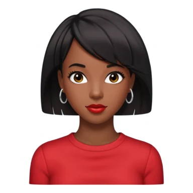 Kelly Rowland black short hair, red outfit sticker
