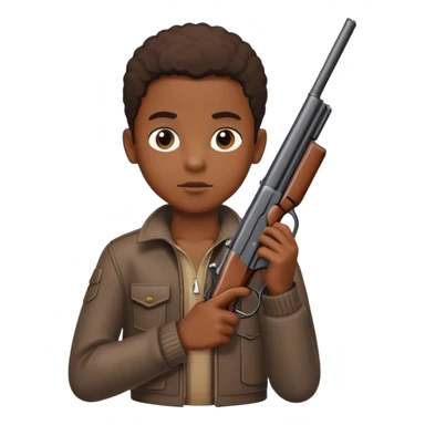 Black boy with a gun sticker