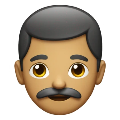 Guy with mustache giving peace sign  sticker