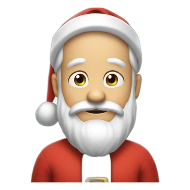 embarrassed santa smile sticker