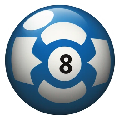 A blue 8 ball sticker