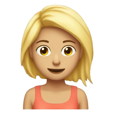 Chica rubia durmiendo  sticker