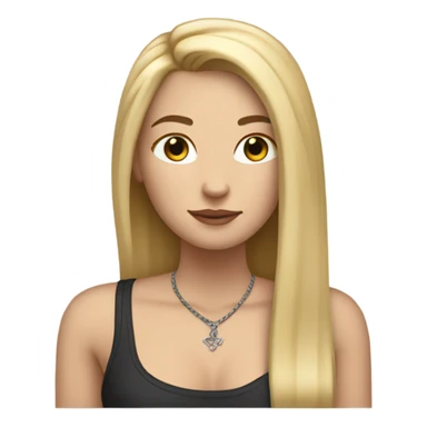 White girl with Long straight blonde hair and tattoos sticker