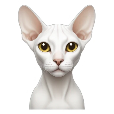 White sphinx cat sticker