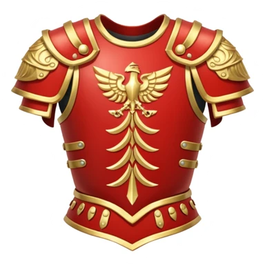 gold-red cuirass + twin blades. negative : characters sticker