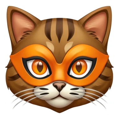 Brown tabby cat with bandit mask  sticker