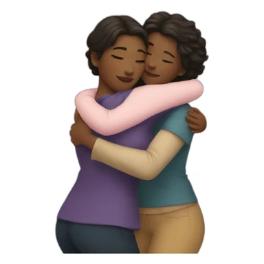 2 Women hug sticker