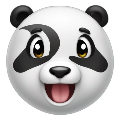 panda boy screaming sticker