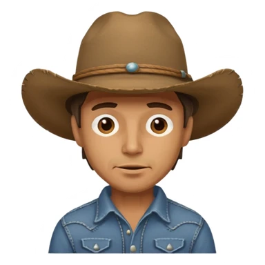 a face cowboy sticker