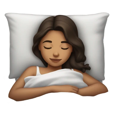 Brunette girl sleeping sticker