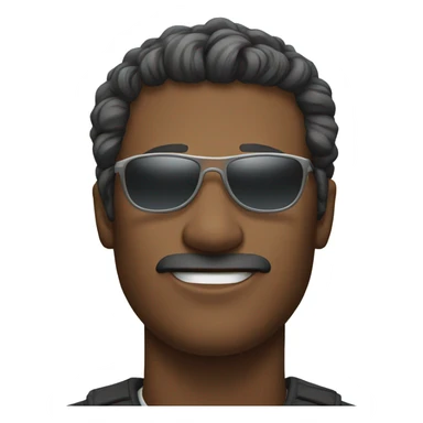 Man wearing sunglasses in front of clouds sticker