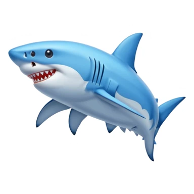 A shark with Nike shoes blue sticker