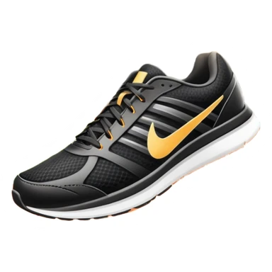 Running shoes placed on a professional track, ready for action. The background features a grand stadium with cheering spectators on the stands. The scene is lit by bright sunlight, highlighting the energy of competitive running. Transparent background enhances focus on the sport. sticker