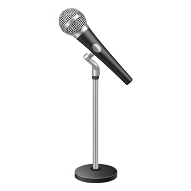 Microphone Stand white sticker