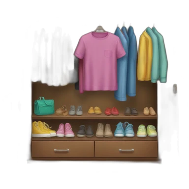 closet with clothes sticker