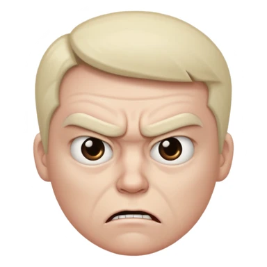 Scary person angry sticker