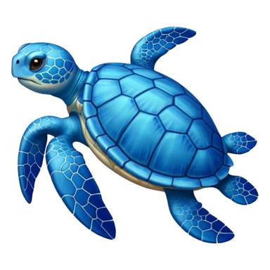 a blue turtle sticker